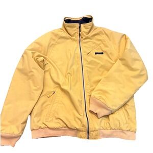 Lands' End The Squall‎ Women's Medium Yellow Jacket Fleece Lined Waterproof Coat
